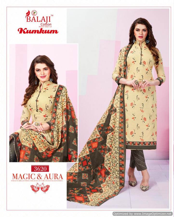 Balaji Present Kumkum Vol 21 Heavy Printed Cotton Dress Material