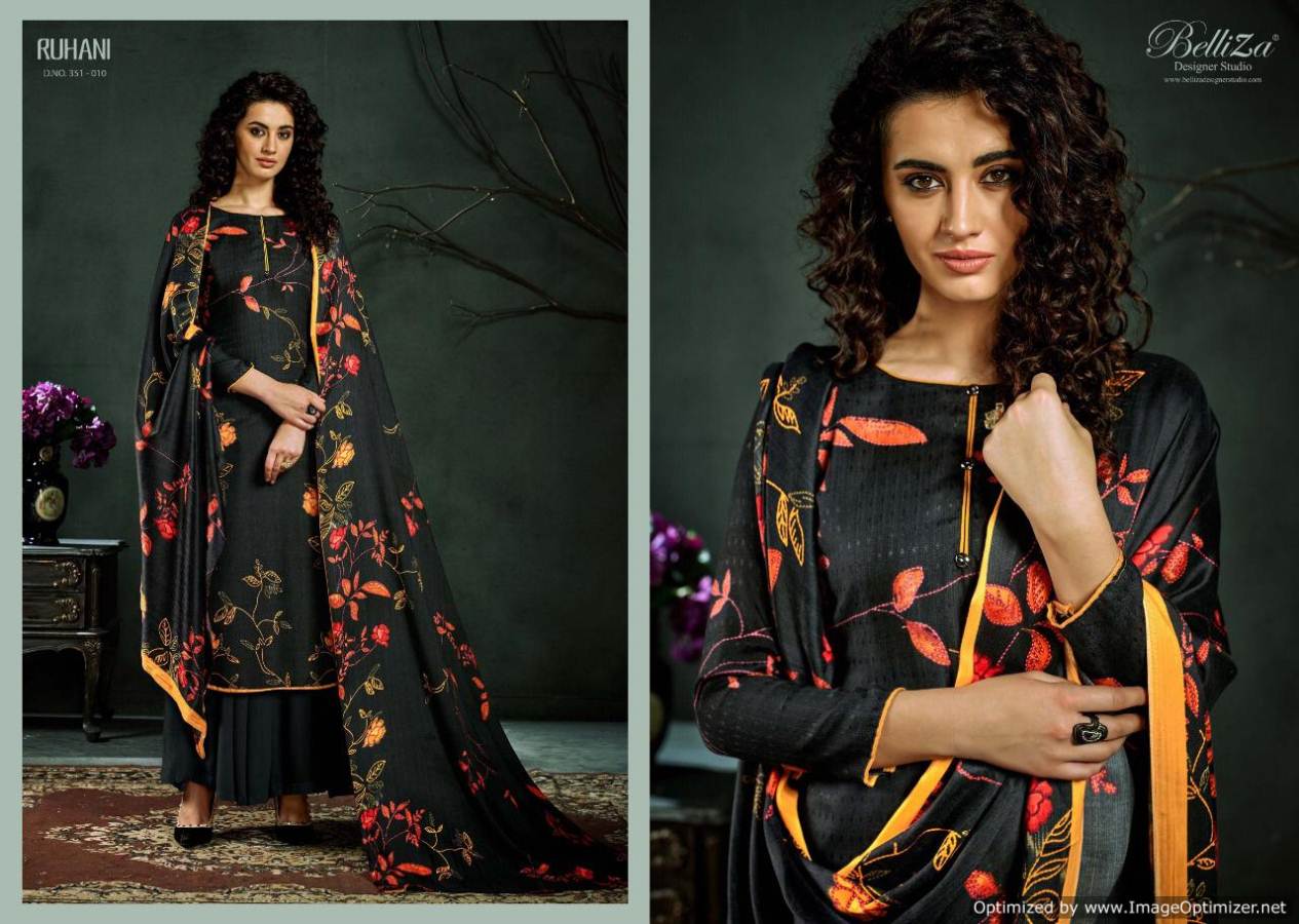 Belliza By Ruhani Vol 3 Pure Pashmina Digital Printed Dress Material