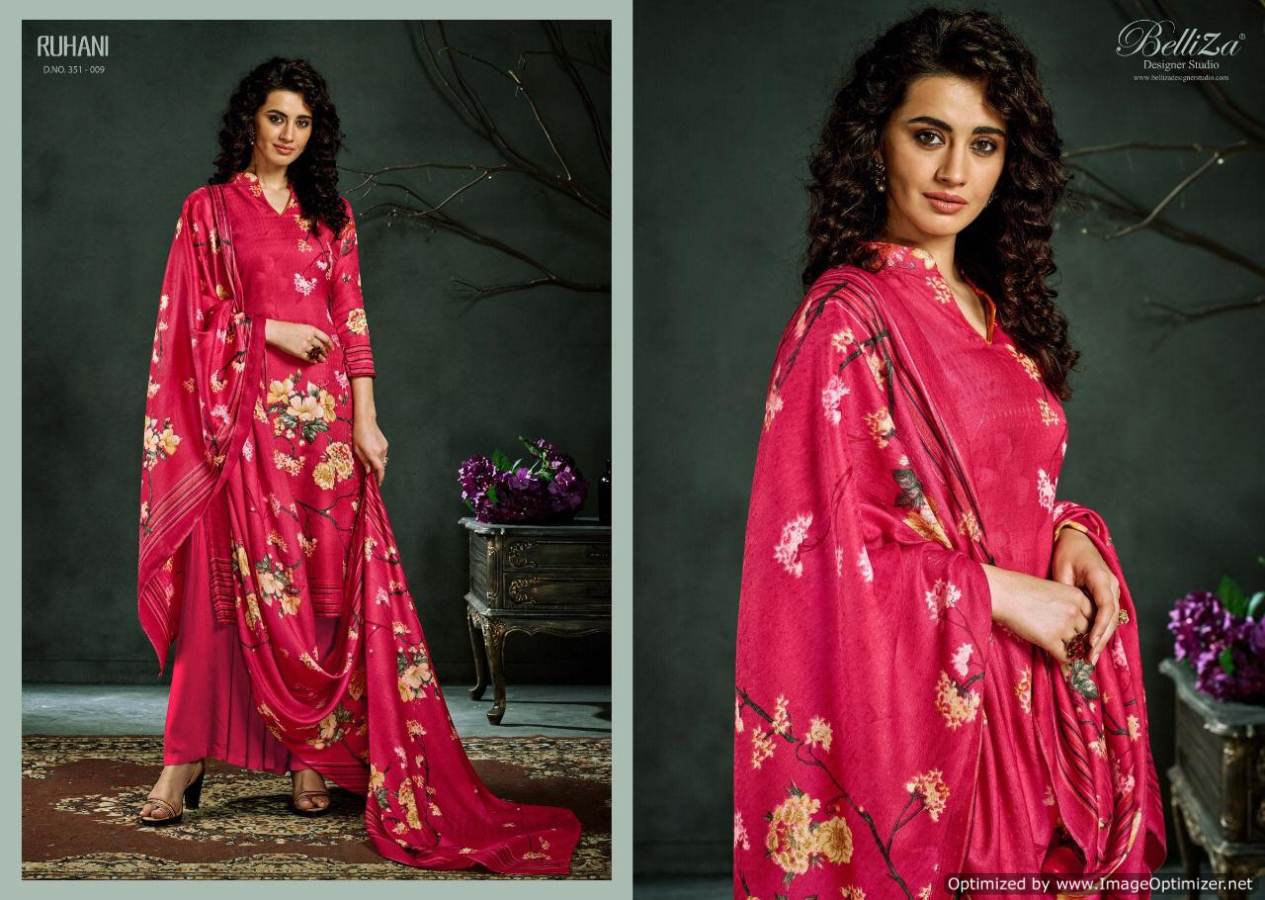 Belliza By Ruhani Vol 3 Pure Pashmina Digital Printed Dress Material