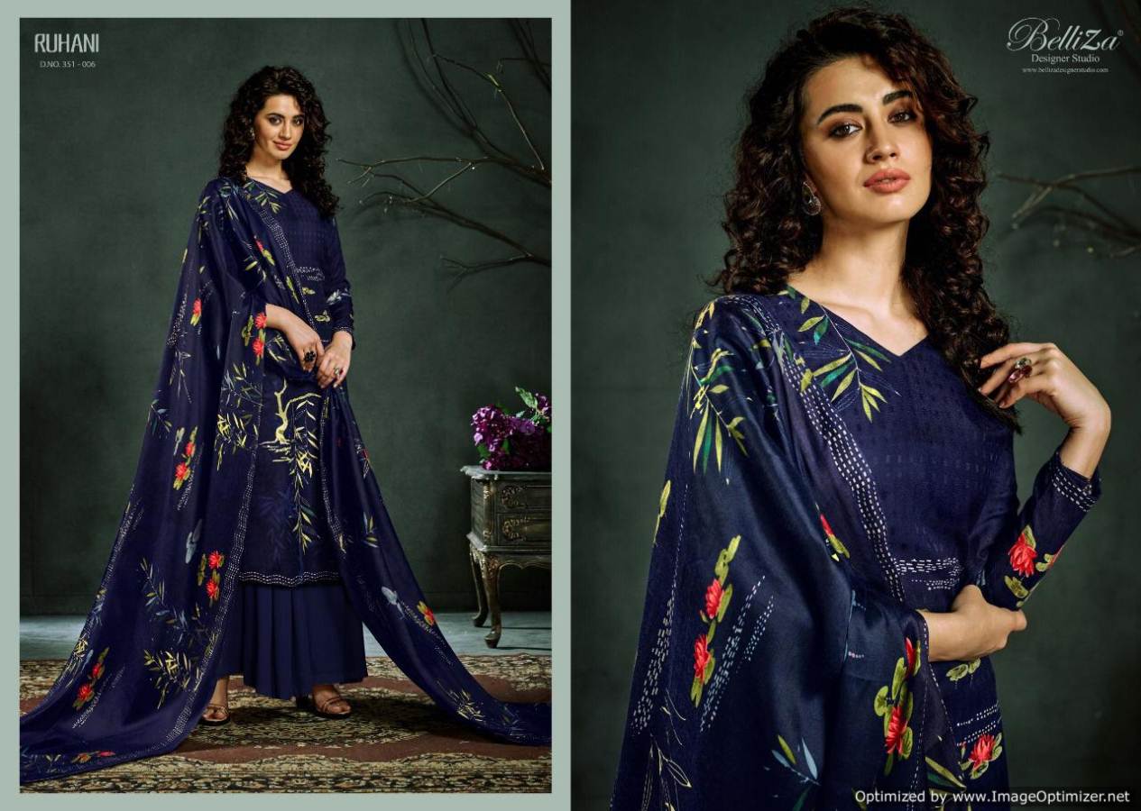 Belliza By Ruhani Vol 3 Pure Pashmina Digital Printed Dress Material