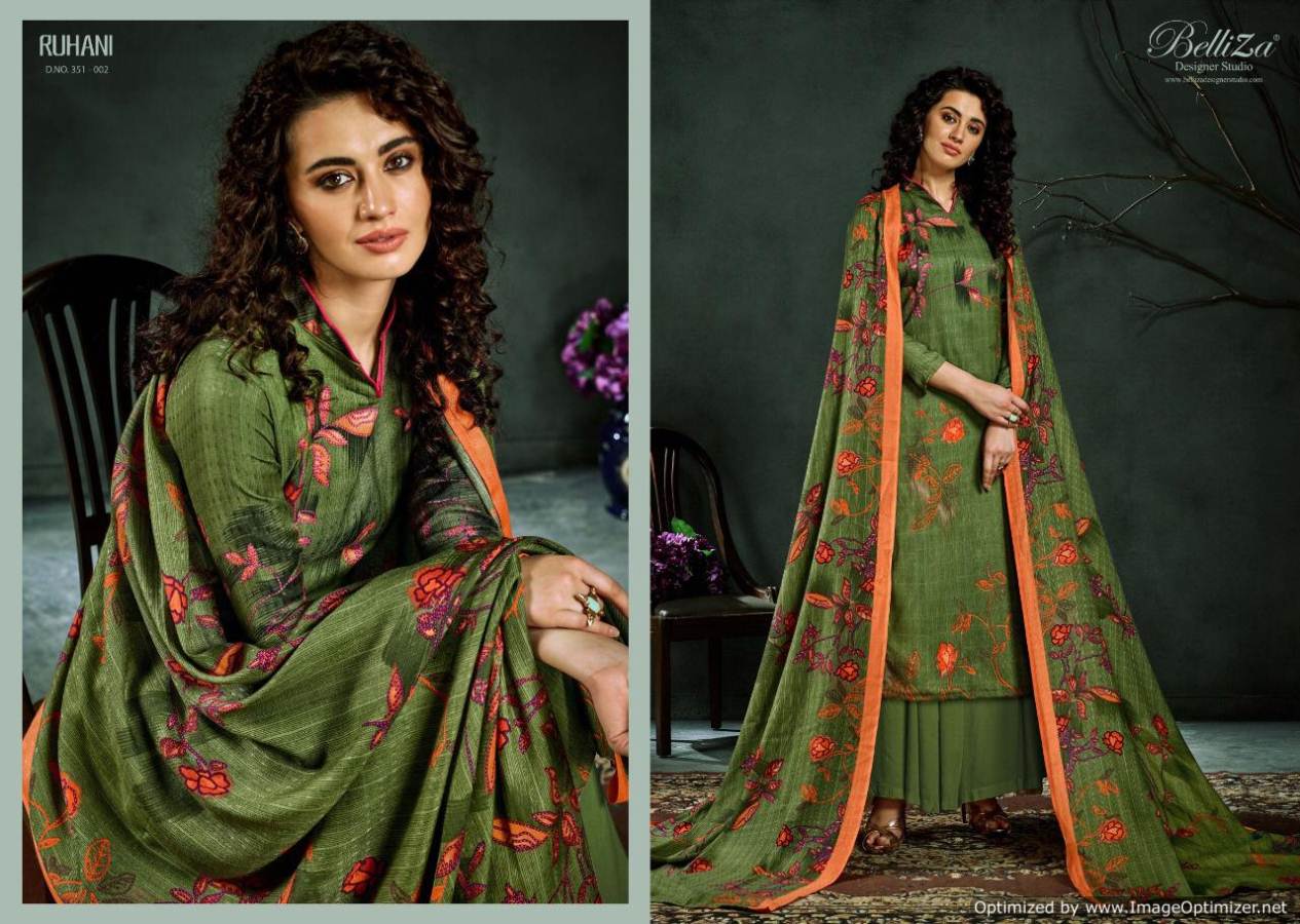 Belliza By Ruhani Vol 3 Pure Pashmina Digital Printed Dress Material