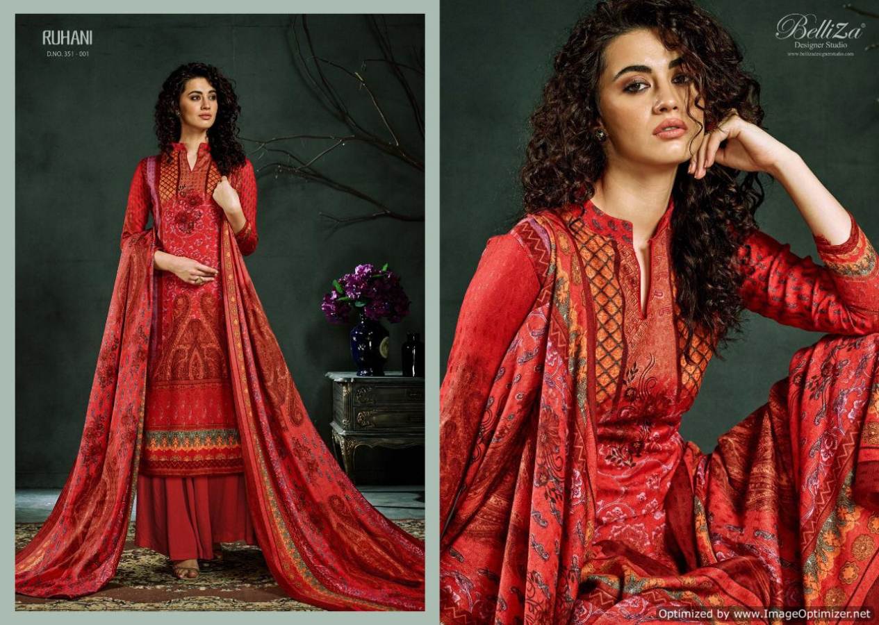 Belliza By Ruhani Vol 3 Pure Pashmina Digital Printed Dress Material