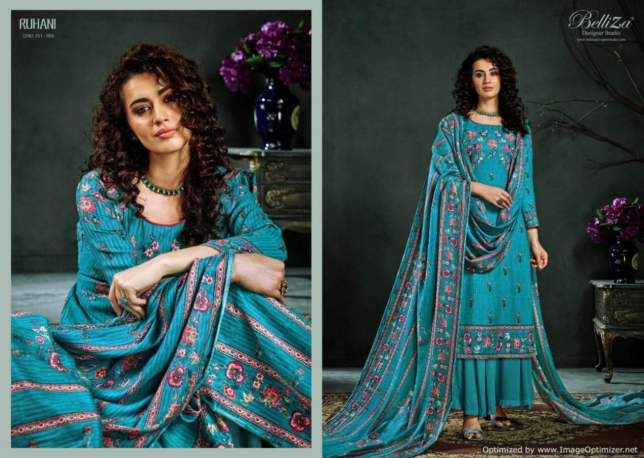 Belliza By Ruhani Vol 3 Pure Pashmina Digital Printed Dress Material