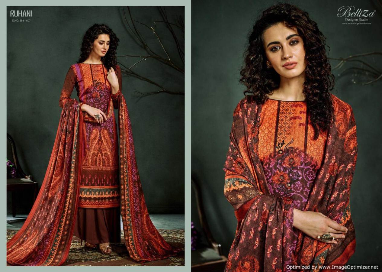 Belliza By Ruhani Vol 3 Pure Pashmina Digital Printed Dress Material