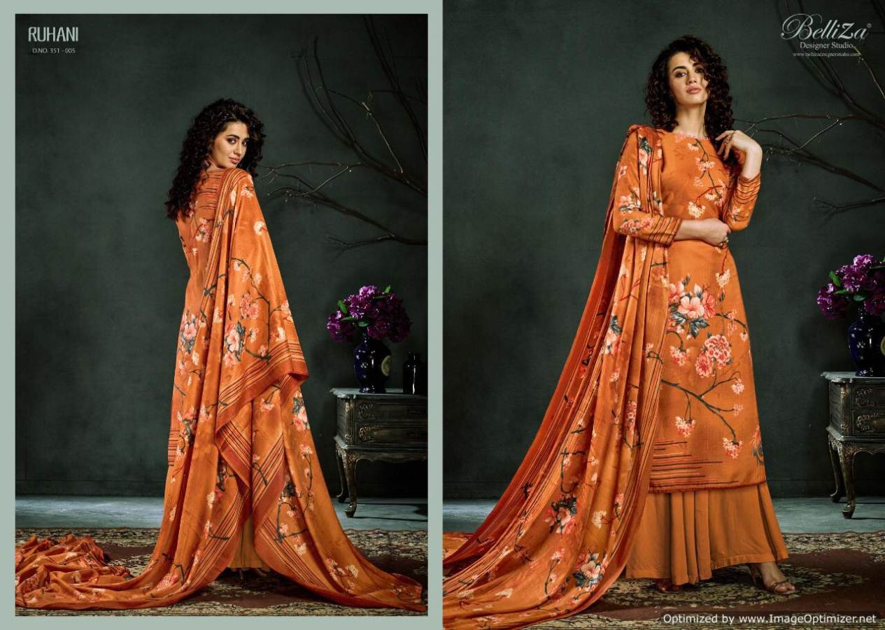 Belliza By Ruhani Vol 3 Pure Pashmina Digital Printed Dress Material