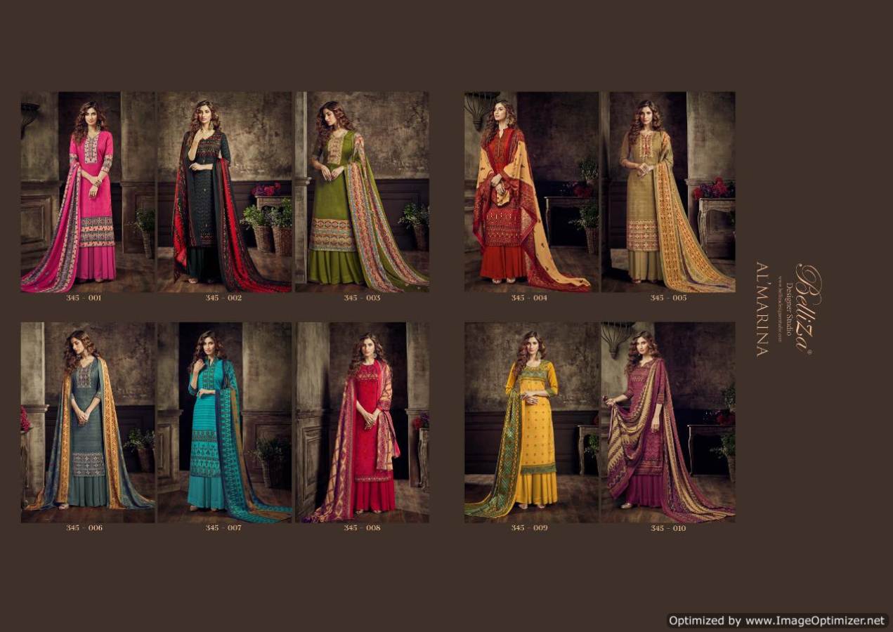 Belliza Present Al Marina Vol 2 Pure Pashmina Digital Printed Dress Material