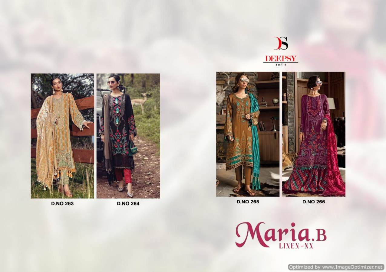 Deepsy By Maria B Linen Nx Pakistani Suits Collection