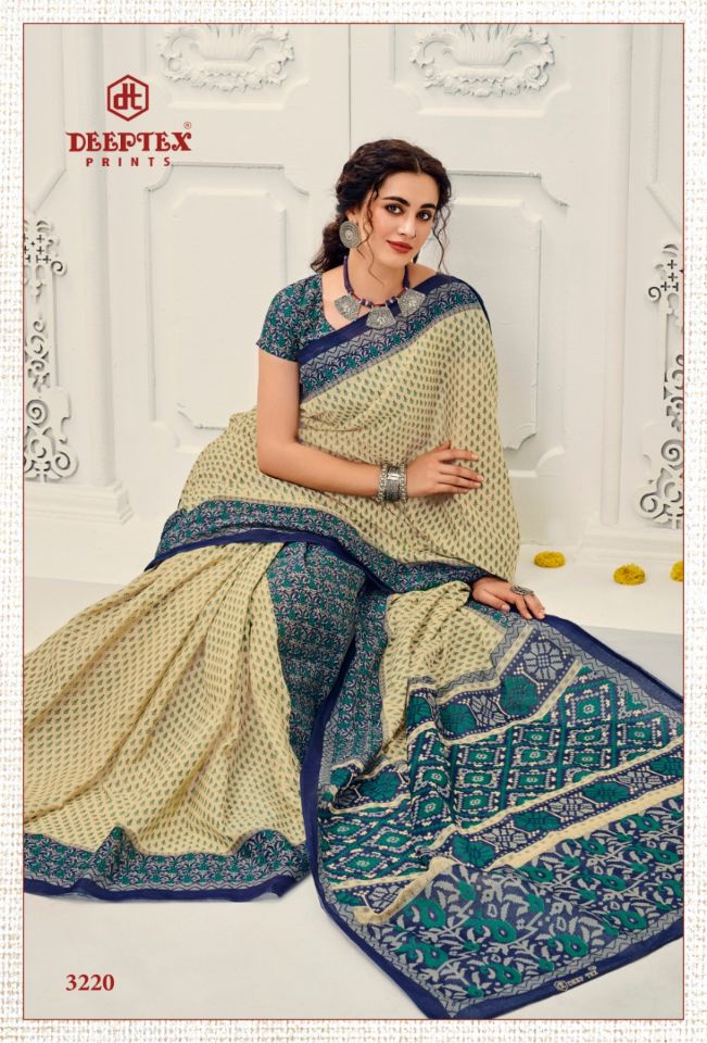 Deeptex Mother India Vol 32 Pure Cotton Printed Sarees Catalogue