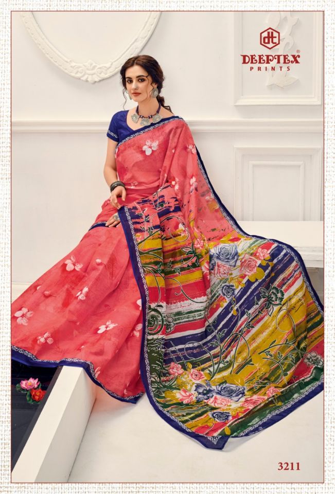 Deeptex Mother India Vol 32 Pure Cotton Printed Sarees Catalogue