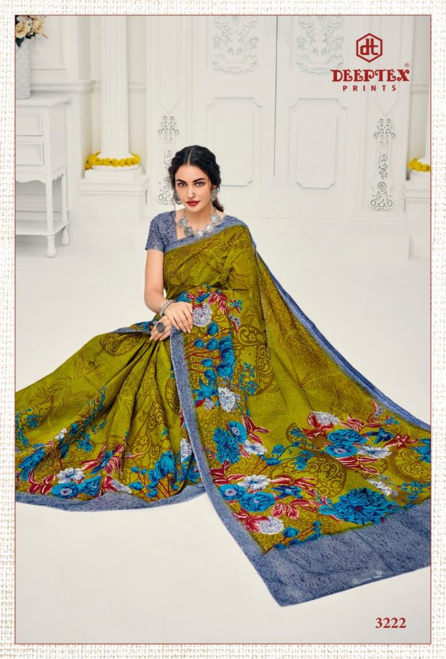 Deeptex Mother India Vol 32 Pure Cotton Printed Sarees Catalogue