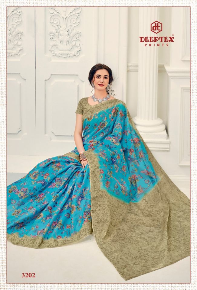 Deeptex Mother India Vol 32 Pure Cotton Printed Sarees Catalogue