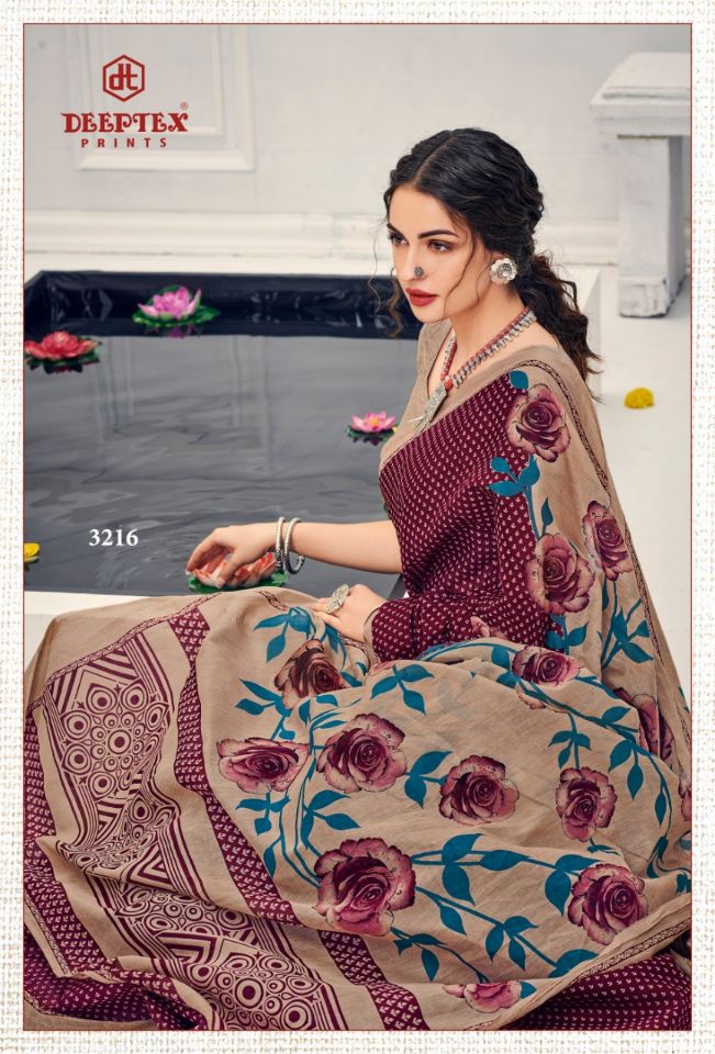 Deeptex Mother India Vol 32 Pure Cotton Printed Sarees Catalogue