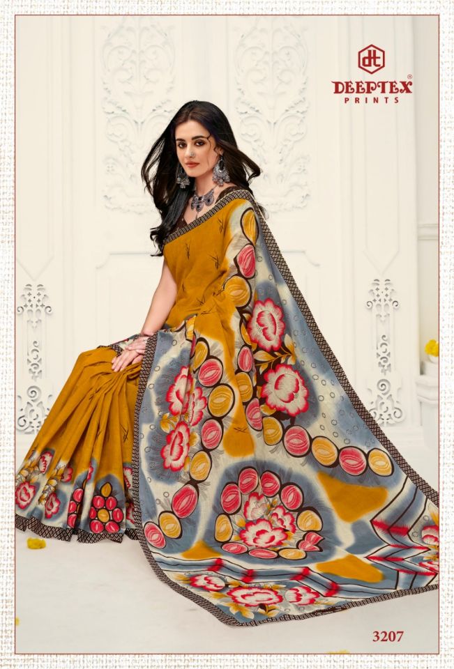 Deeptex Mother India Vol 32 Pure Cotton Printed Sarees Catalogue