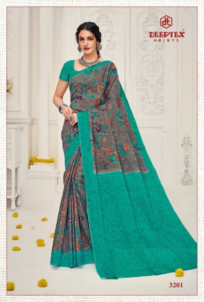 Deeptex Mother India Vol 32 Pure Cotton Printed Sarees Catalogue