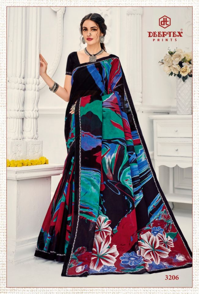 Deeptex Mother India Vol 32 Pure Cotton Printed Sarees Catalogue