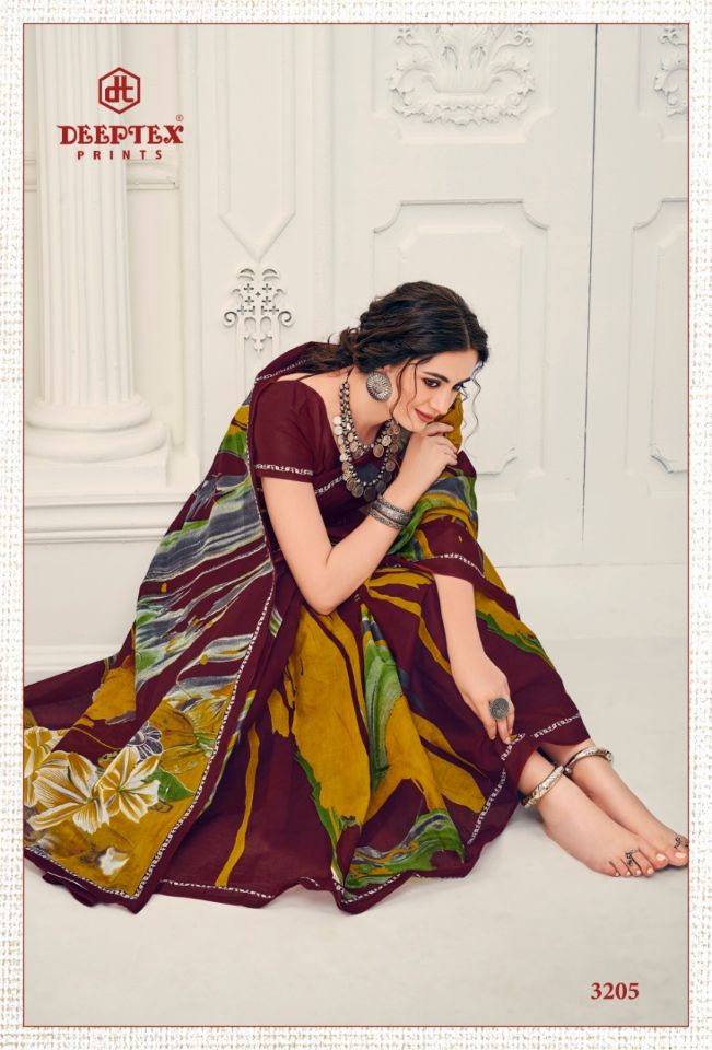 Deeptex Mother India Vol 32 Pure Cotton Printed Sarees Catalogue