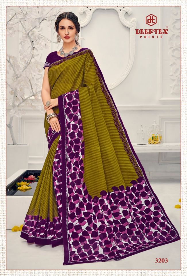 Deeptex Mother India Vol 32 Pure Cotton Printed Sarees Catalogue