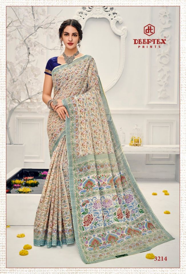 Deeptex Mother India Vol 32 Pure Cotton Printed Sarees Catalogue