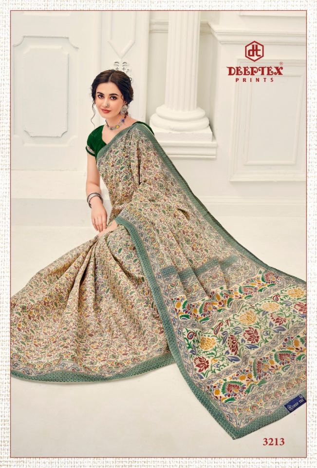 Deeptex Mother India Vol 32 Pure Cotton Printed Sarees Catalogue