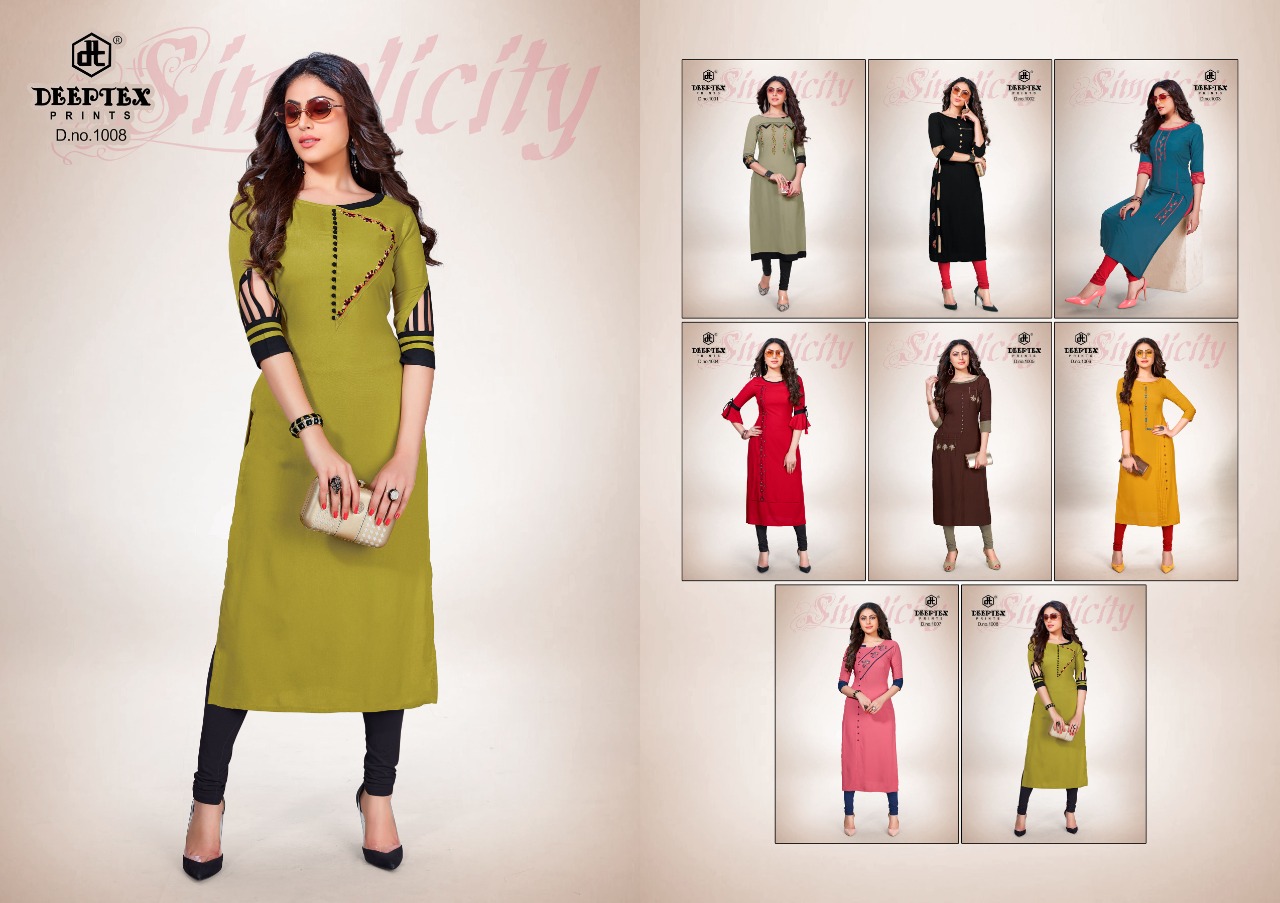 Deeptex By Flora Vol 1 Heavy Rayon Running Wear Kurtis Catalogue