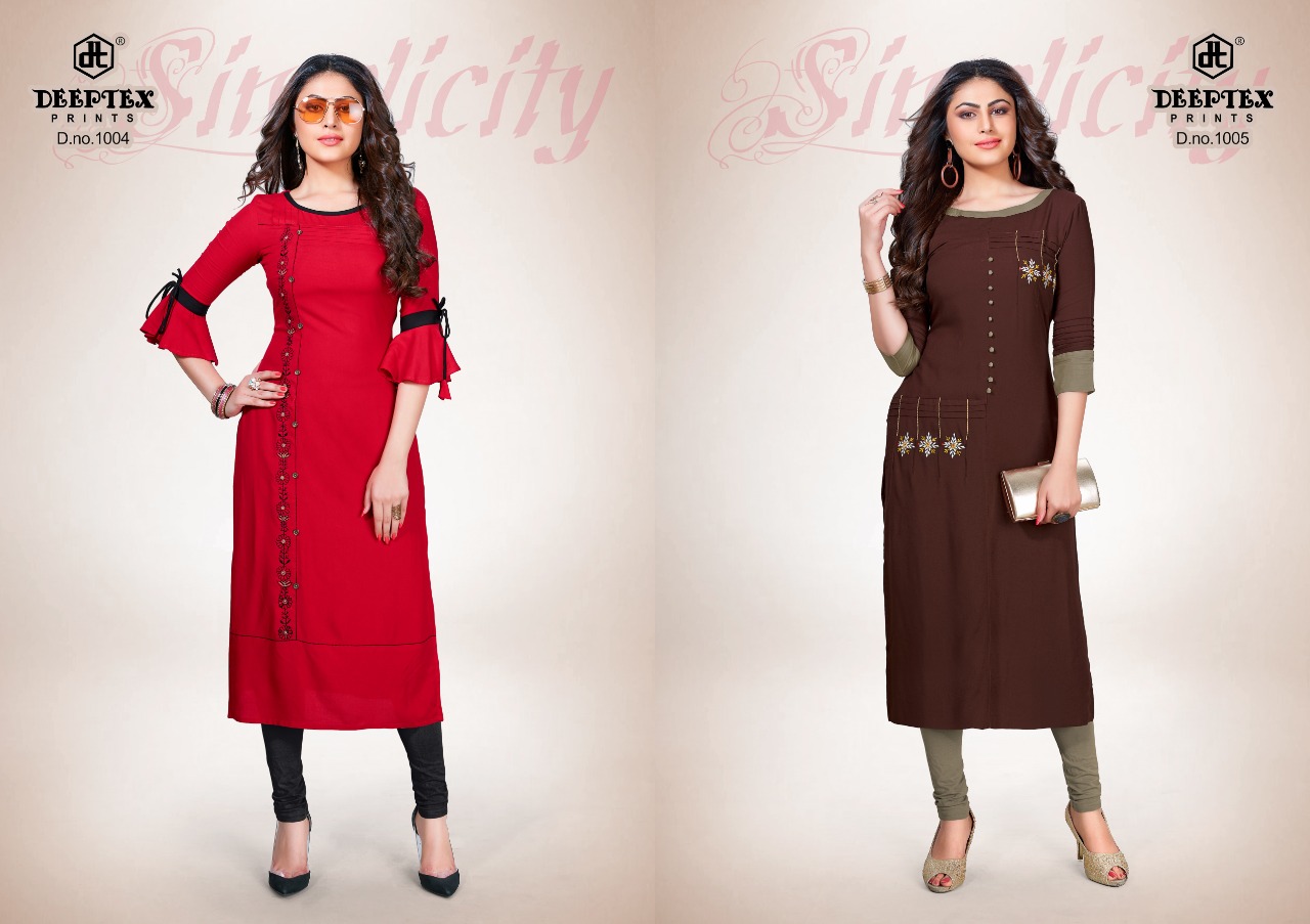 Deeptex By Flora Vol 1 Heavy Rayon Running Wear Kurtis Catalogue