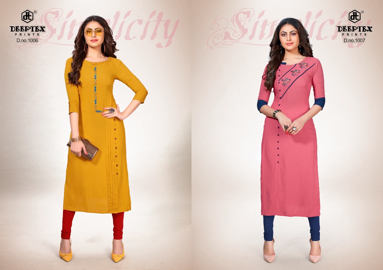Deeptex By Flora Vol 1 Heavy Rayon Running Wear Kurtis Catalogue