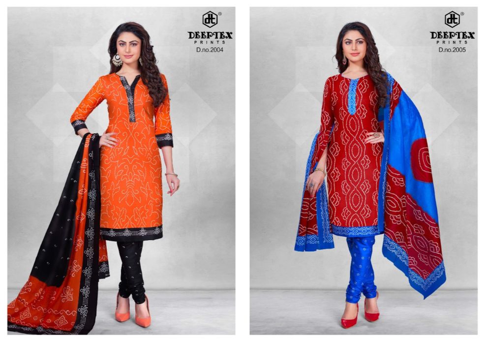 Deeptex Present Classic Chunaris Vol 20 Pure Cotton Printed Dress Material
