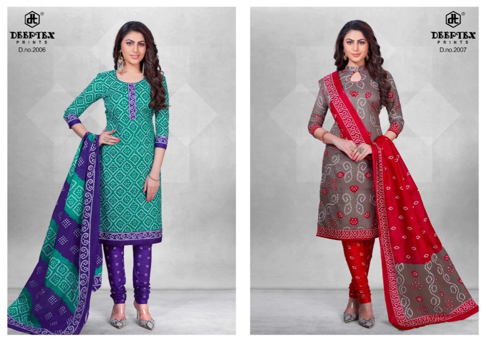 Deeptex Present Classic Chunaris Vol 20 Pure Cotton Printed Dress Material
