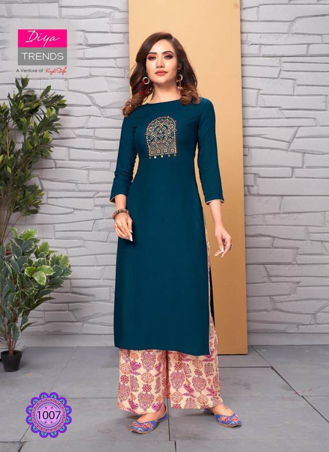 Diya Trends Present Sparkle Vol 1 Running Wear Kurti With Palazzo