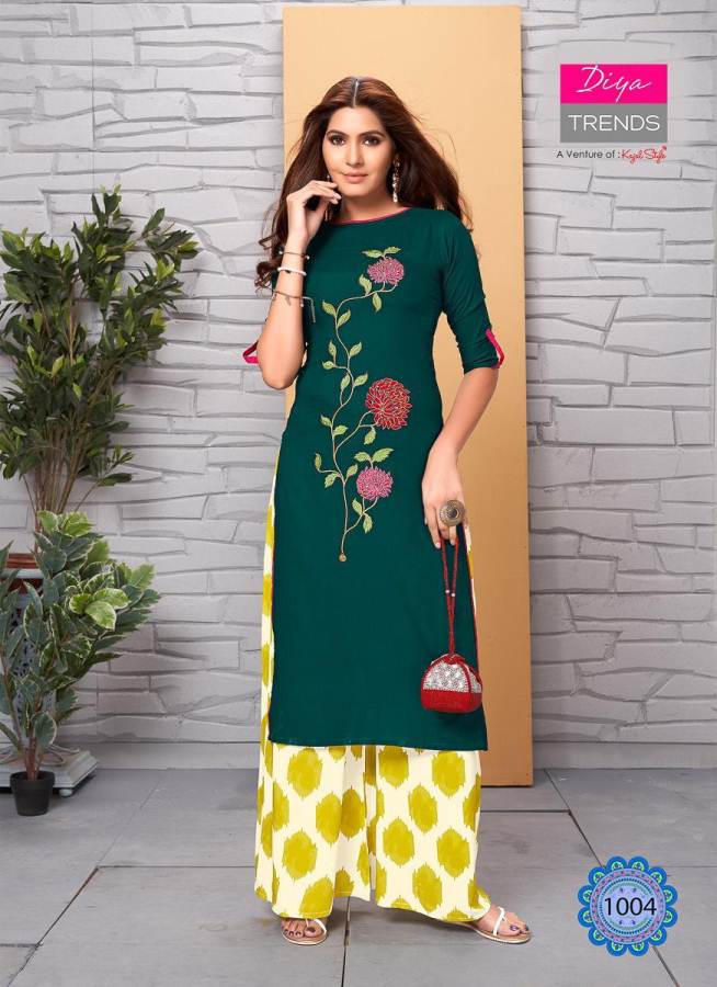 Diya Trends Present Sparkle Vol 1 Running Wear Kurti With Palazzo