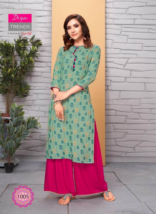 Diya Trends Present Sparkle Vol 1 Running Wear Kurti With Palazzo
