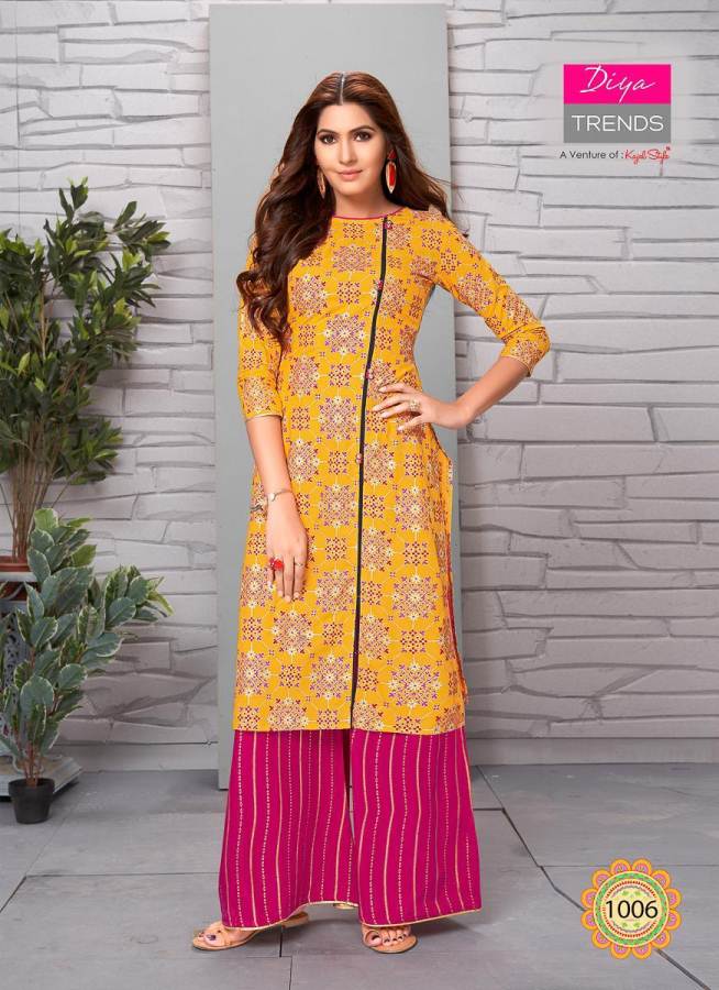Diya Trends Present Sparkle Vol 1 Running Wear Kurti With Palazzo