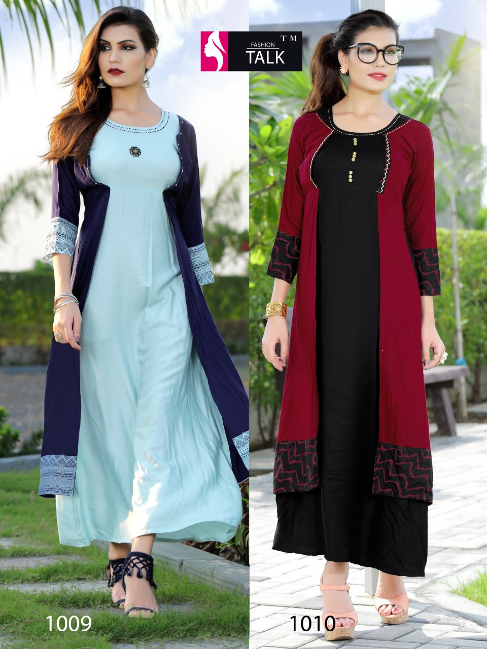 Ft By Dream Girl Heavy Rayon Kurti With Attached Koti Catalogue