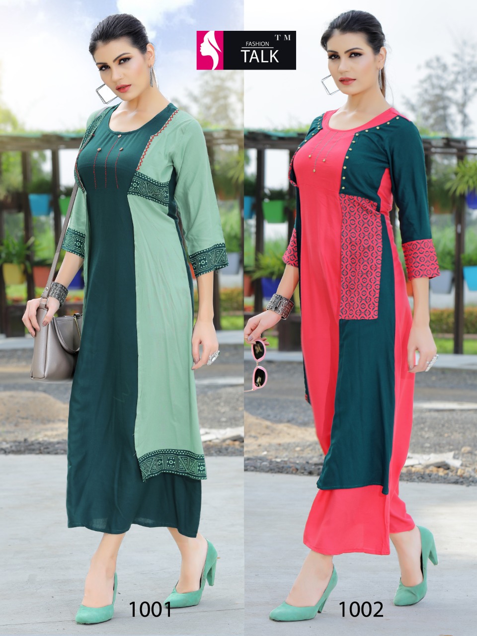 Ft By Dream Girl Heavy Rayon Kurti With Attached Koti Catalogue