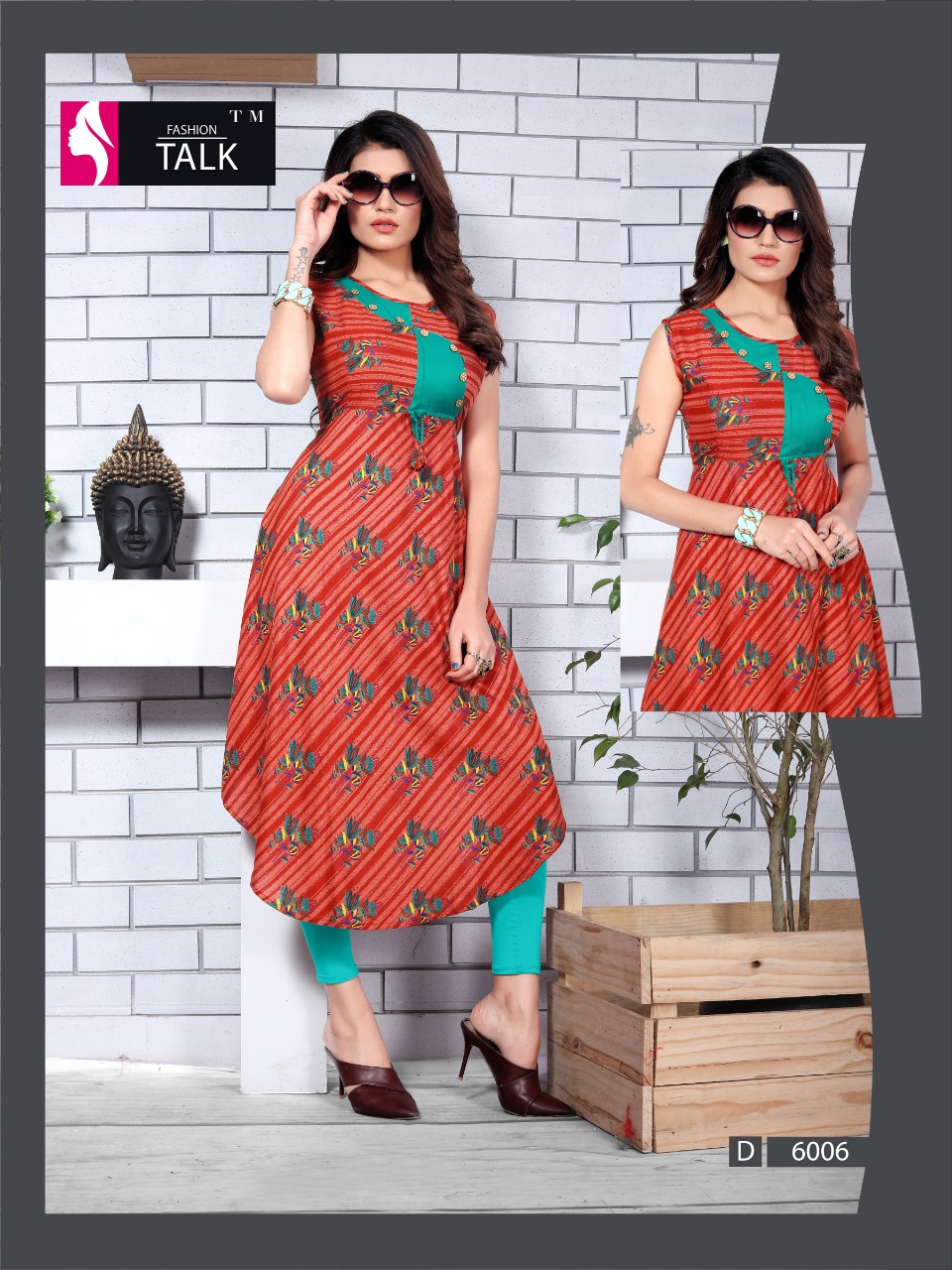 Ft By Ureb 6 Heavy Rayon Printed Kurtis Catalogue