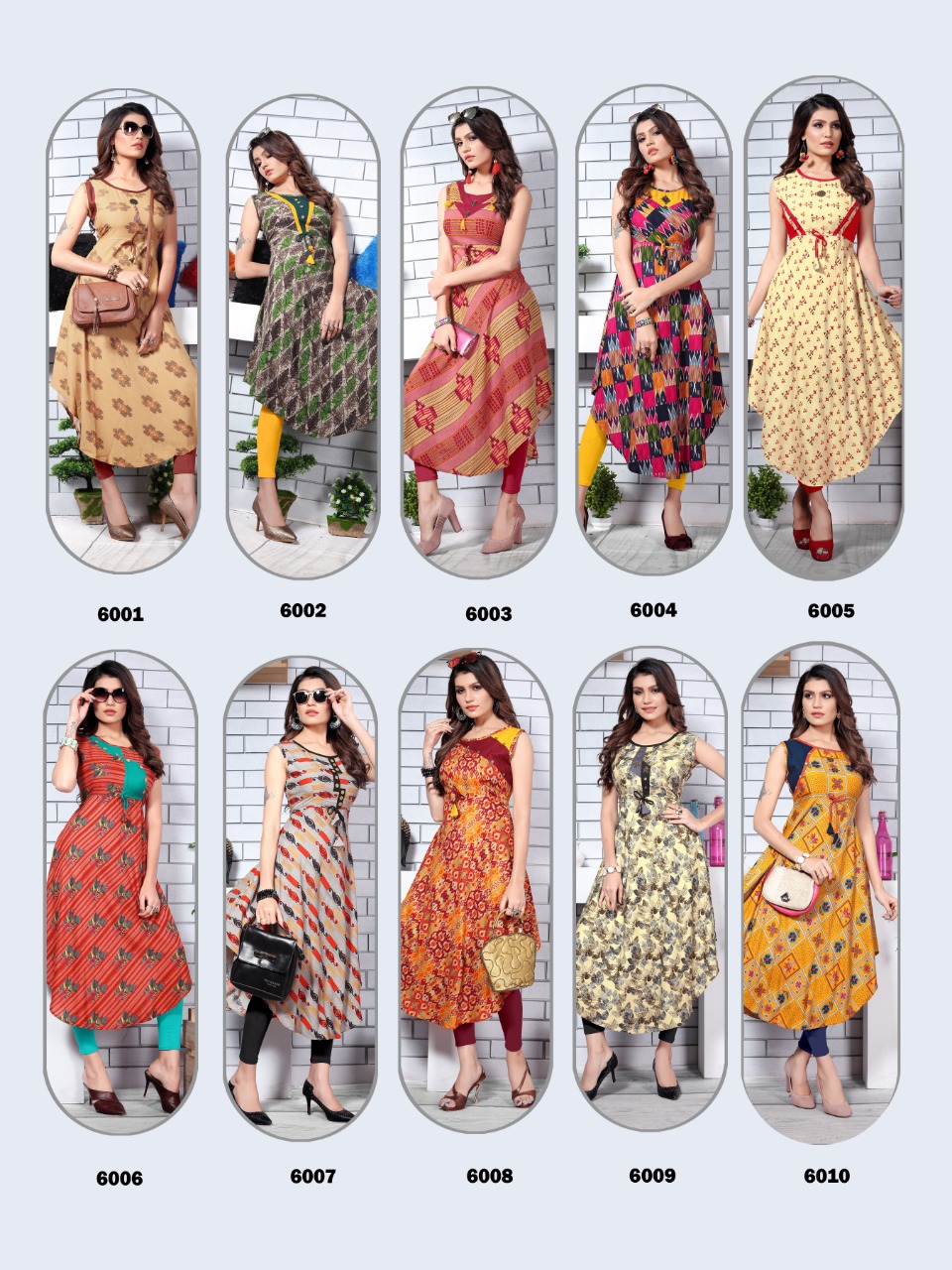 Ft By Ureb 6 Heavy Rayon Printed Kurtis Catalogue