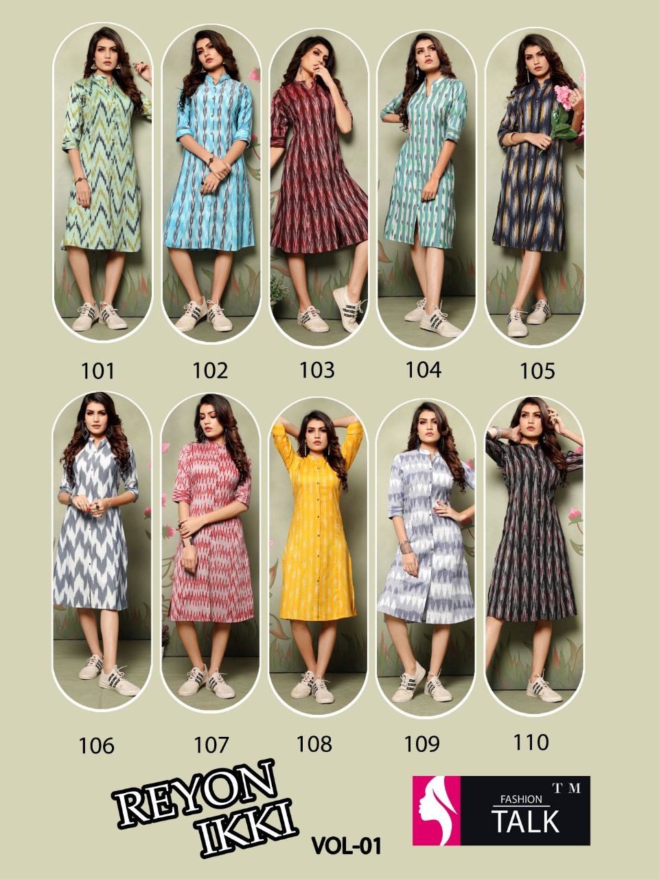 Ft By Rayon Ikki Vol 1 Casual Wear Rayon Kurti Catalogue
