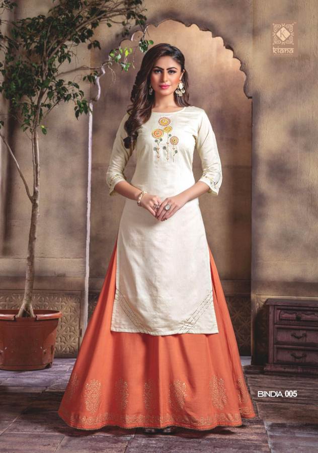 Kiana Present Bindiya Designer Rich Look Kurti With Bottom