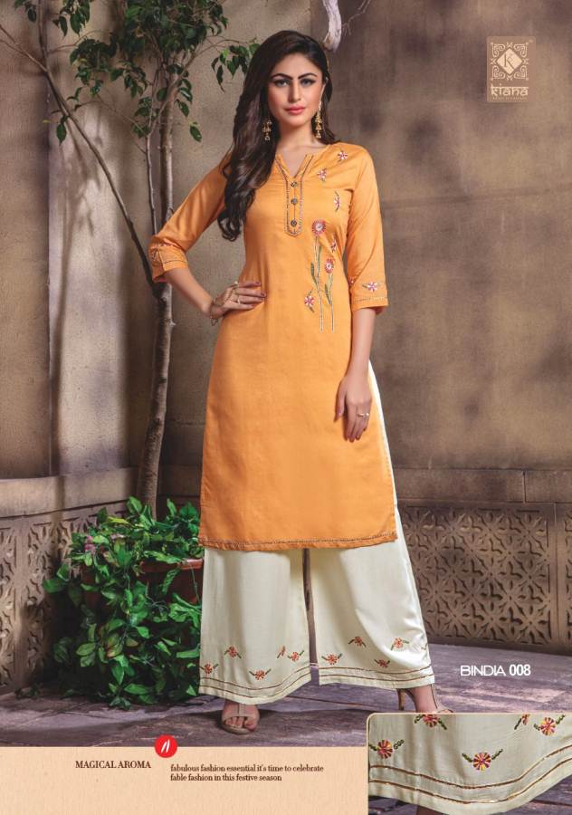 Kiana Present Bindiya Designer Rich Look Kurti With Bottom