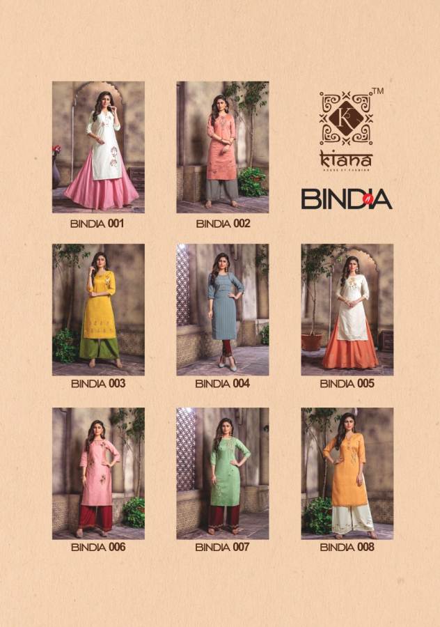 Kiana Present Bindiya Designer Rich Look Kurti With Bottom