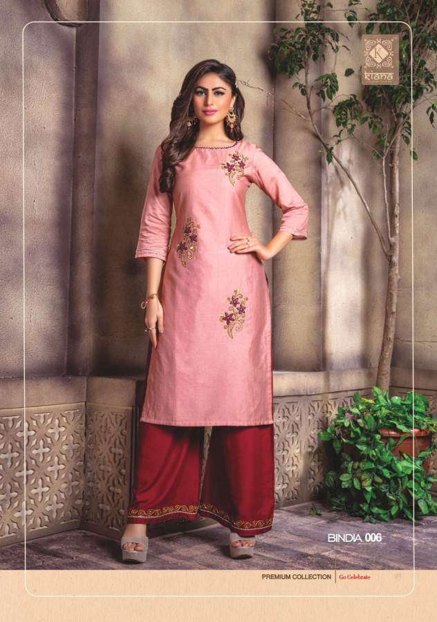 Kiana Present Bindiya Designer Rich Look Kurti With Bottom