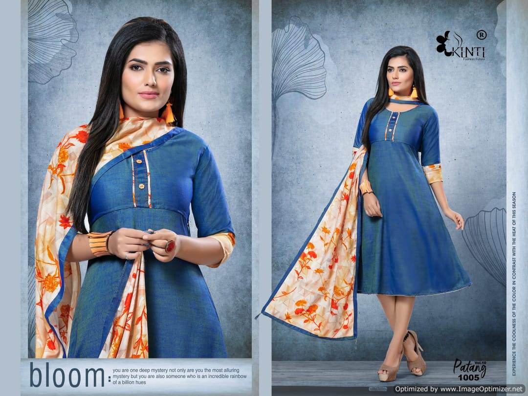 Kinti By Patang Vol 10 Kurti With Printed Stroll Collection.