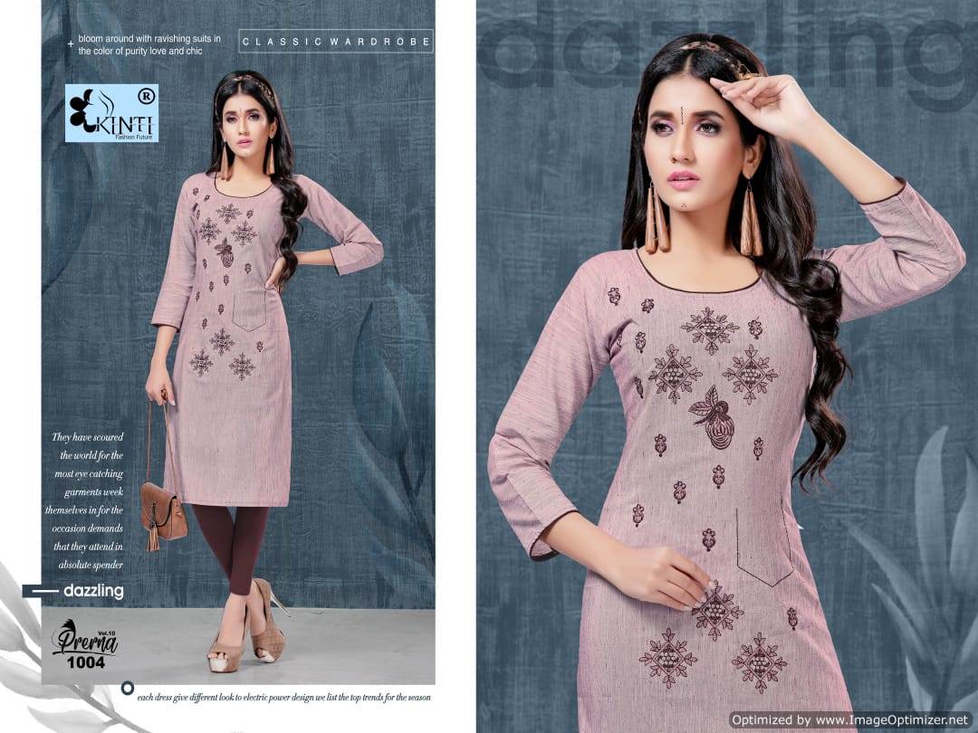 Kinti By Prerna Vol 10 Straight Cut Handloom Printed Kurtis Catalogue