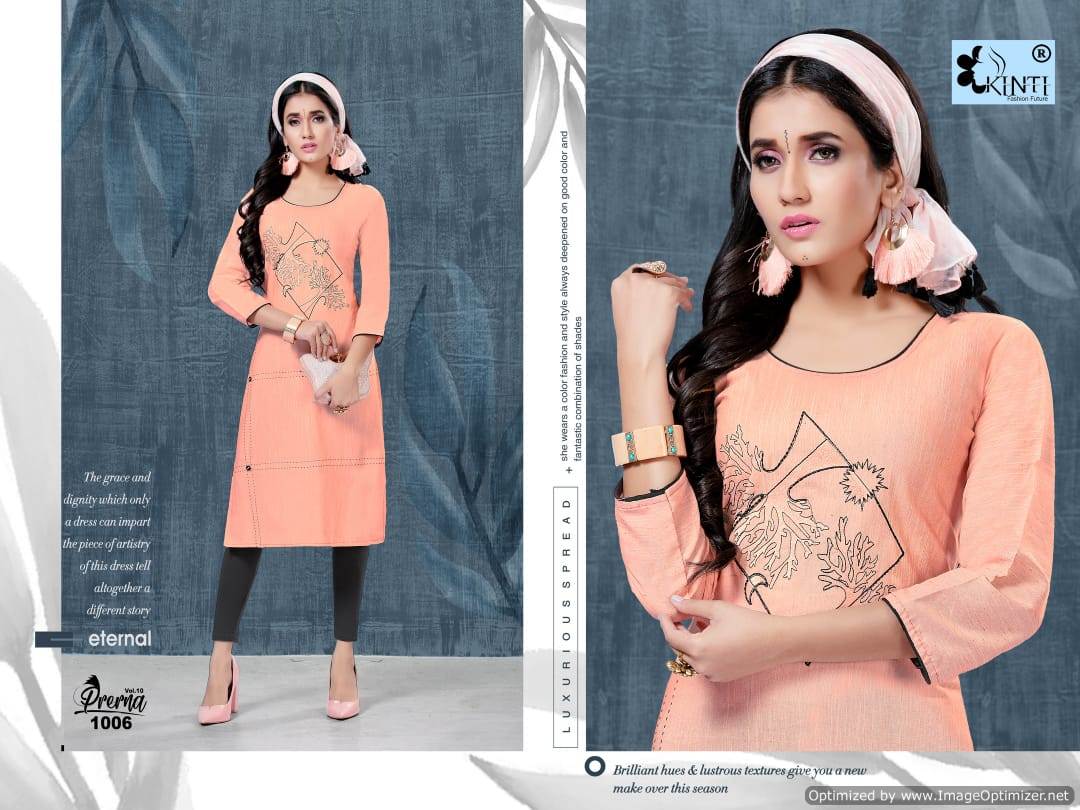 Kinti By Prerna Vol 10 Straight Cut Handloom Printed Kurtis Catalogue