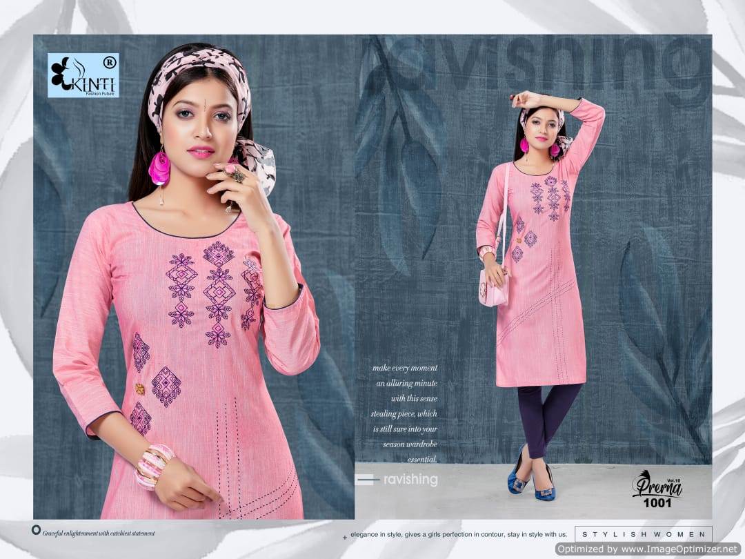 Kinti By Prerna Vol 10 Straight Cut Handloom Printed Kurtis Catalogue