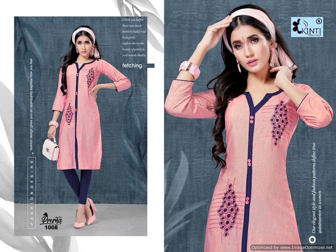Kinti By Prerna Vol 10 Straight Cut Handloom Printed Kurtis Catalogue