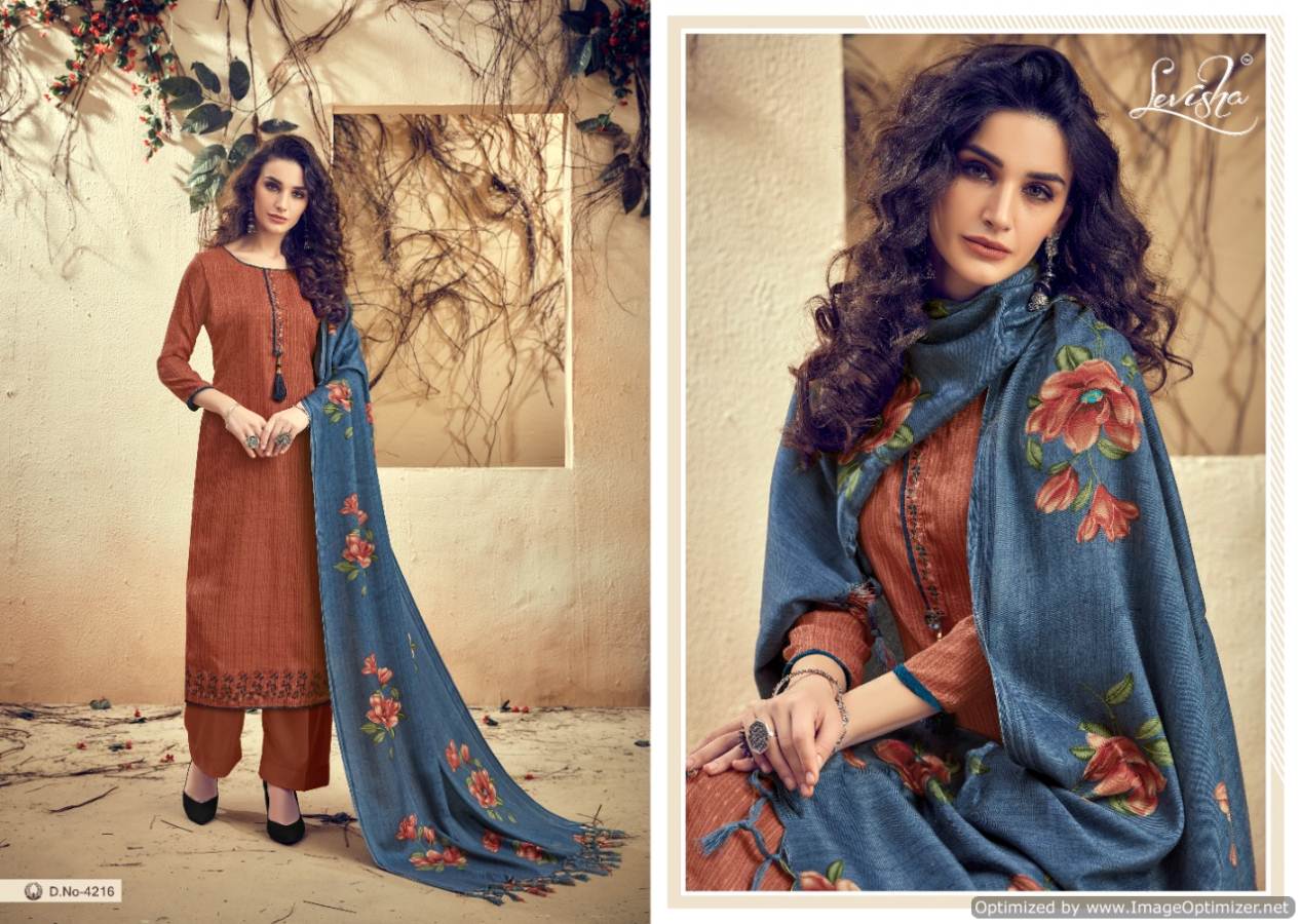 Levisha By The Magnet Pure Pashmina Printed Dress Material Catalogue