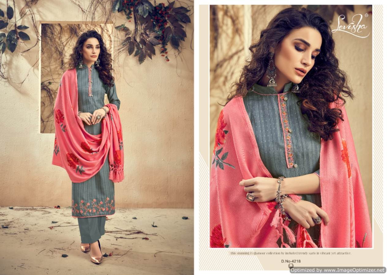 Levisha By The Magnet Pure Pashmina Printed Dress Material Catalogue