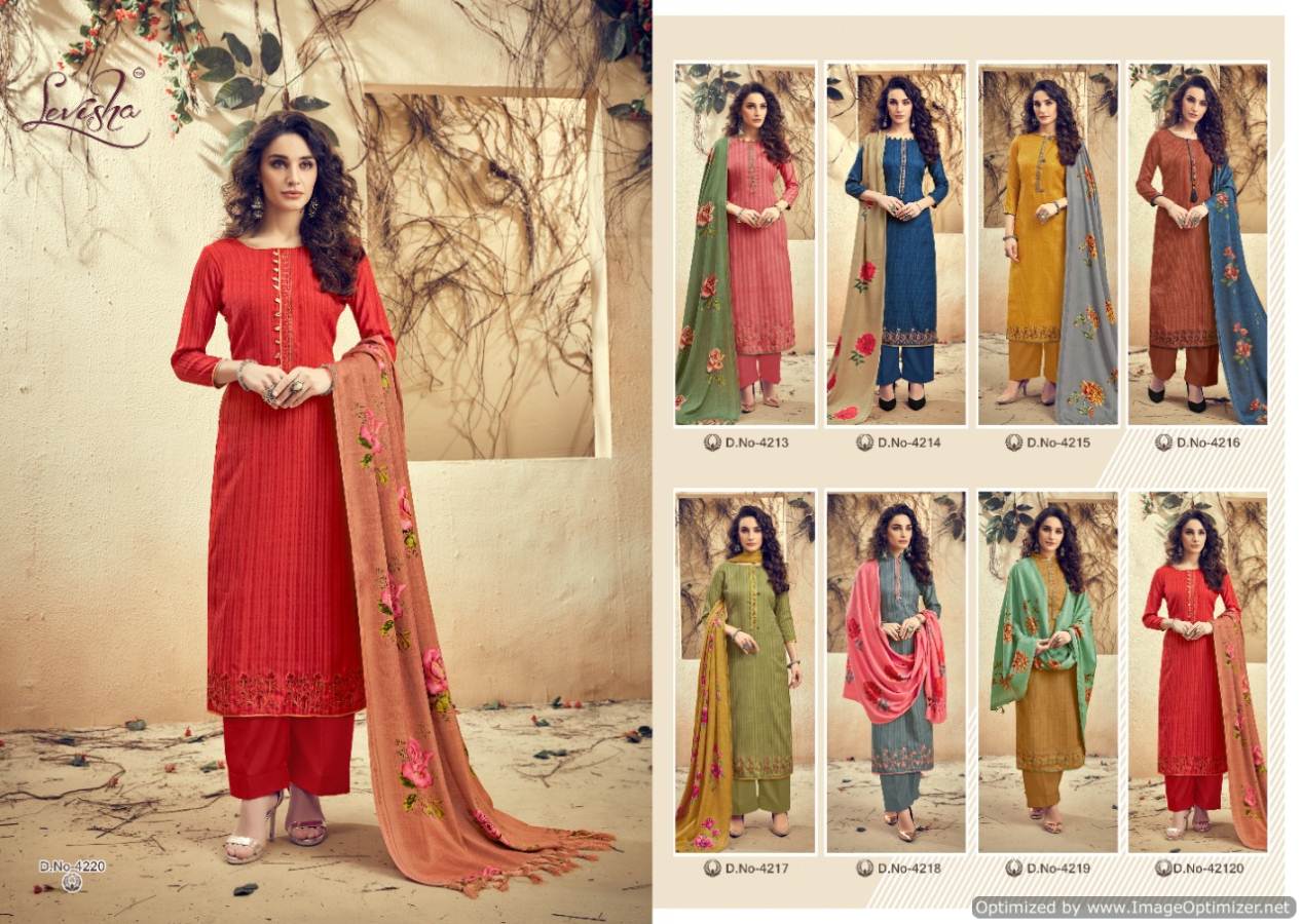 Levisha By The Magnet Pure Pashmina Printed Dress Material Catalogue