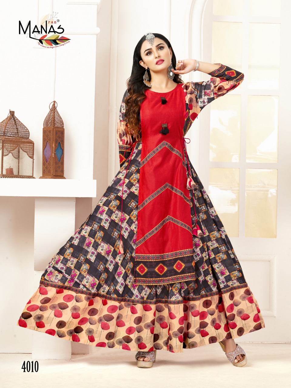 Manas By Valentina Vol 2 Long Party Wear Kurtis Catalogue.